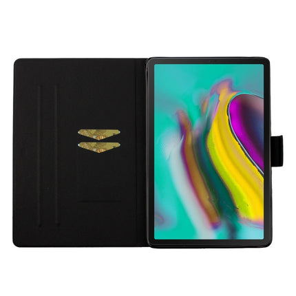 For Samsung Galaxy Tab S6 Lite Flower Pattern Horizontal Flip Leather Case with Card Slots & Holder(Purple Flower)-garmade.com