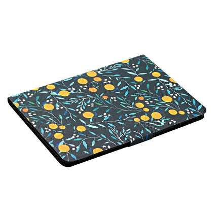 For Samsung Galaxy Tab S6 Lite Flower Pattern Horizontal Flip Leather Case with Card Slots & Holder(Yellow Fruit)-garmade.com