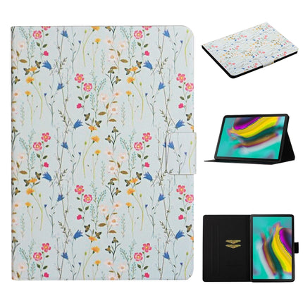 For Samsung Galaxy Tab S6 Lite Flower Pattern Horizontal Flip Leather Case with Card Slots & Holder(Small Floral)-garmade.com
