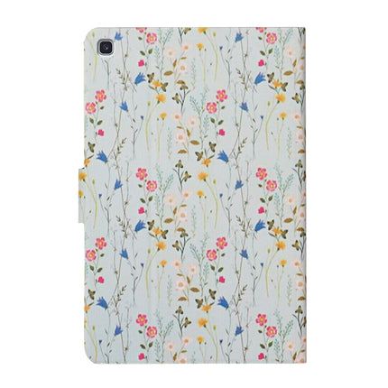 For Samsung Galaxy Tab S6 Lite Flower Pattern Horizontal Flip Leather Case with Card Slots & Holder(Small Floral)-garmade.com