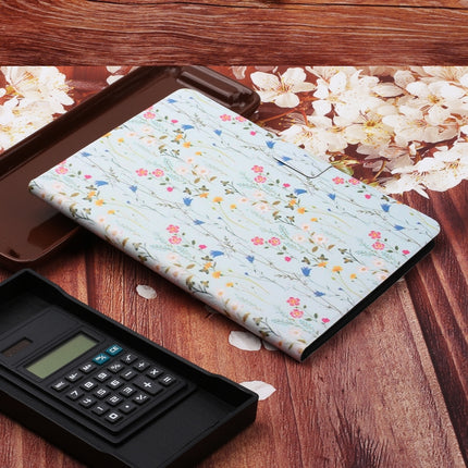 For Samsung Galaxy Tab S6 Flower Pattern Horizontal Flip Leather Case with Card Slots & Holder(Small Floral)-garmade.com
