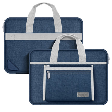 14 inch Oxford Fabric Portable Laptop Handbag(Dark Blue)-garmade.com