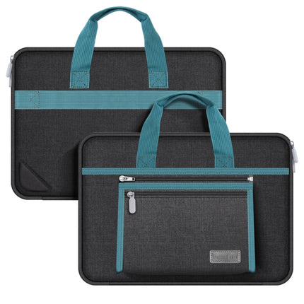 14 inch Oxford Fabric Portable Laptop Handbag(Black)-garmade.com
