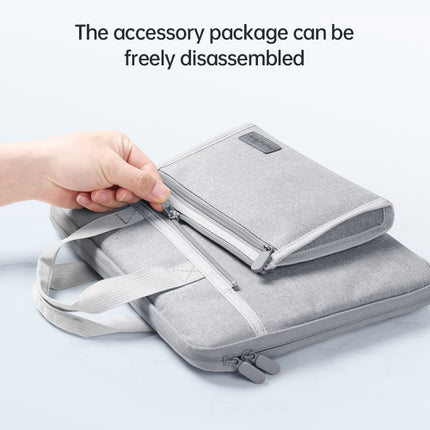 14 inch Oxford Fabric Portable Laptop Handbag(Grey)-garmade.com