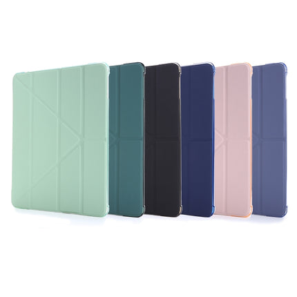 For iPad 9.7 (2018) & (2017) Airbag Deformation Horizontal Flip Leather Case with Holder & Pen Holder(Pink)-garmade.com
