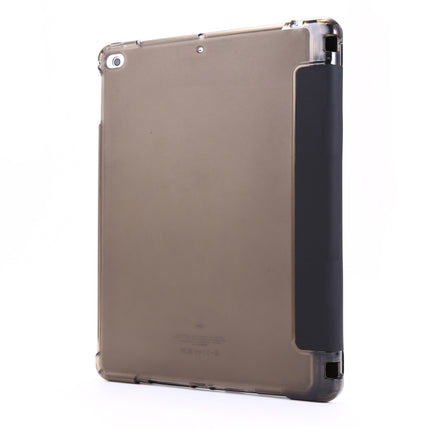 For iPad 9.7 (2018) & (2017) Airbag Deformation Horizontal Flip Leather Case with Holder & Pen Holder(Black)-garmade.com