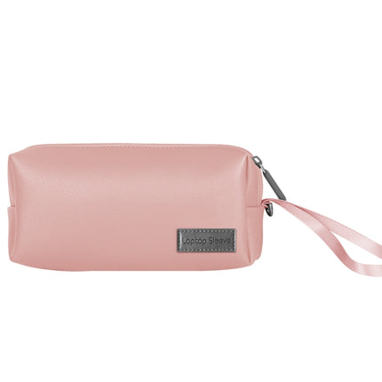 Waterproof PU Leather Laptop Accessory Bag(Pink)-garmade.com