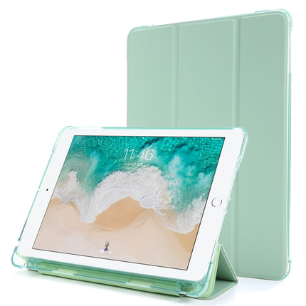 For iPad 9.7 (2018) & (2017) Airbag Horizontal Flip Leather Case with Three-fold Holder & Pen Holder(Mint Green)-garmade.com