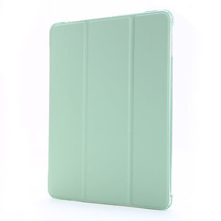 For iPad 9.7 (2018) & (2017) Airbag Horizontal Flip Leather Case with Three-fold Holder & Pen Holder(Mint Green)-garmade.com
