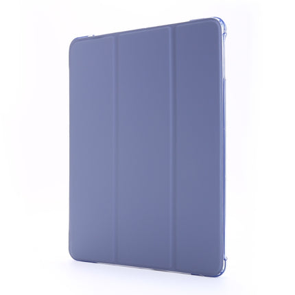For iPad 9.7 (2018) & (2017) Airbag Horizontal Flip Leather Case with Three-fold Holder & Pen Holder(Purple)-garmade.com