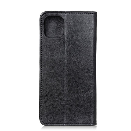 For iPhone 12 mini Magnetic Crazy Horse Texture Horizontal Flip Leather Case with Holder & Card Slots & Wallet(Black)-garmade.com