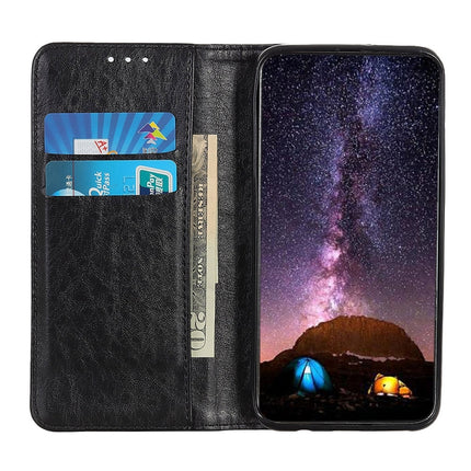 For iPhone 12 / 12 Pro Magnetic Crazy Horse Texture Horizontal Flip Leather Case with Holder & Card Slots & Wallet(Black)-garmade.com