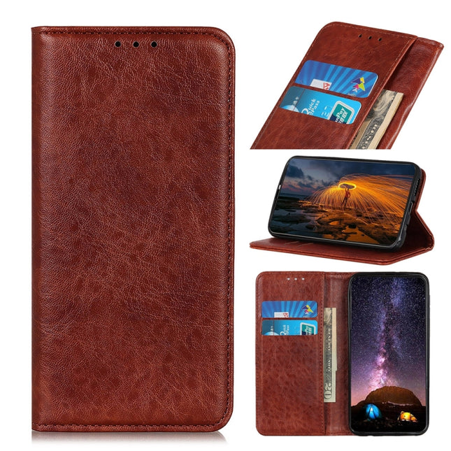 For iPhone 12 / 12 Pro Magnetic Crazy Horse Texture Horizontal Flip Leather Case with Holder & Card Slots & Wallet(Brown)-garmade.com