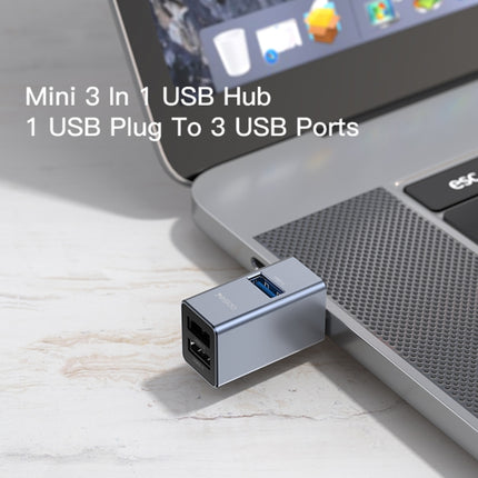 Yesido HB14 3 in 1 USB 3.0 Mini Splitter HUB Adapter-garmade.com
