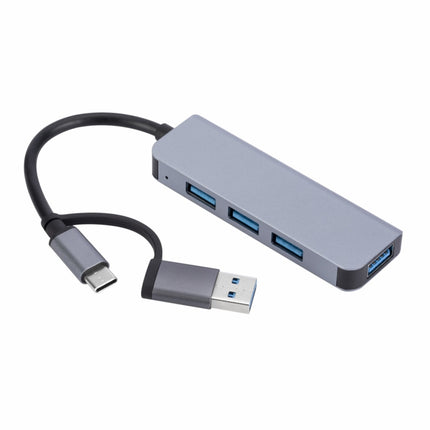 2301 4 in 1 USB+USB-C/Type-C to USB Multi-function Docking Station HUB Adapter-garmade.com