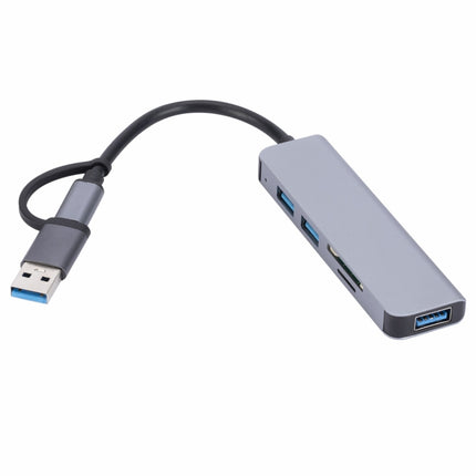 2302 5 in 1 USB+USB-C/Type-C to USB Multi-function Docking Station HUB Adapter-garmade.com