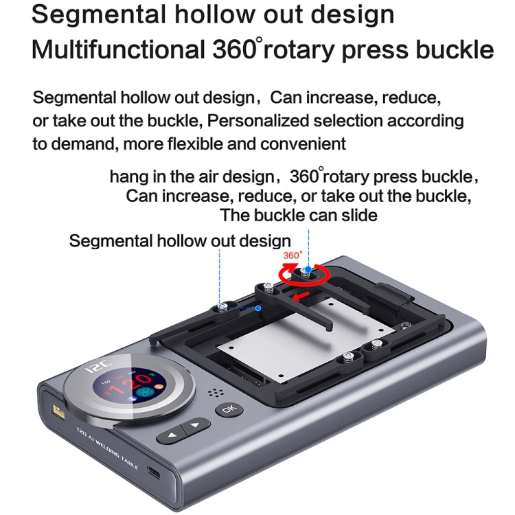 i2C T20 Intelligent Motherboard Middle Layered Heating Platform For iPhone X-14 Series, Plug:US-garmade.com