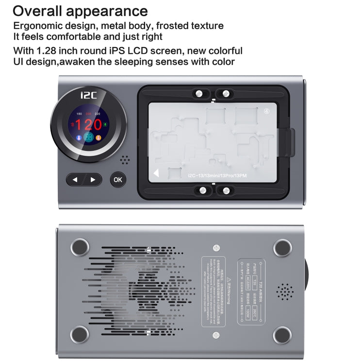 i2C T20 Intelligent Motherboard Middle Layered Heating Platform For iPhone X-14 Series, Plug:US-garmade.com