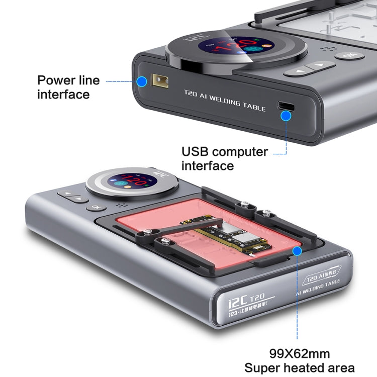 i2C T20 Intelligent Motherboard Middle Layered Heating Platform For iPhone X-14 Series, Plug:US-garmade.com