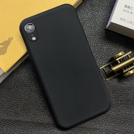For iPhone XR Shockproof Frosted TPU Protective Case(Black)-garmade.com