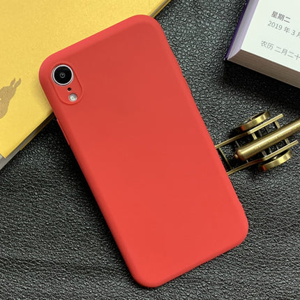 For iPhone XR Shockproof Frosted TPU Protective Case(Red)-garmade.com