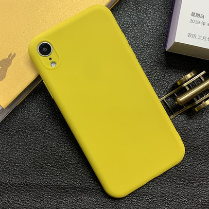 For iPhone XR Shockproof Frosted TPU Protective Case(Yellow)-garmade.com
