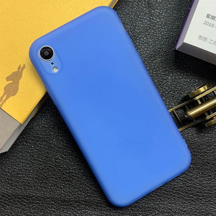 For iPhone XR Shockproof Frosted TPU Protective Case(Light Blue)-garmade.com