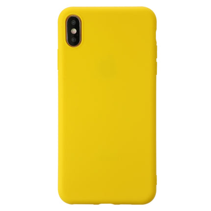 For iPhone XS Shockproof Frosted TPU Protective Case(Yellow)-garmade.com