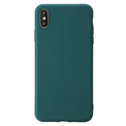 For iPhone XS Shockproof Frosted TPU Protective Case(Green)-garmade.com