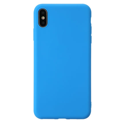 For iPhone XS Shockproof Frosted TPU Protective Case(Light Blue)-garmade.com