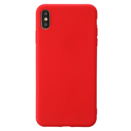 For iPhone XS Max Shockproof Frosted TPU Protective Case(Red)-garmade.com