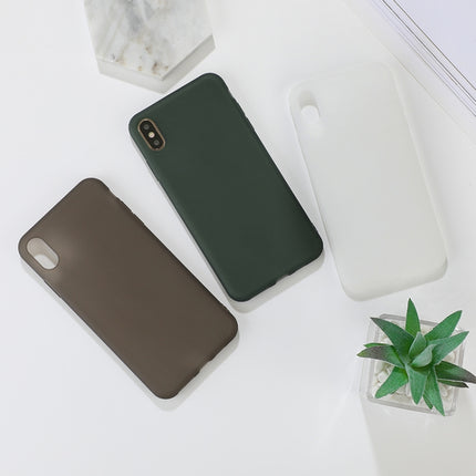 For iPhone XS Shockproof Frosted TPU Transparent Protective Case(Black)-garmade.com