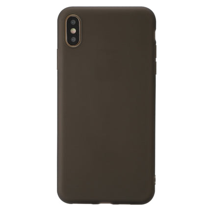 For iPhone XS Max Shockproof Frosted TPU Transparent Protective Case(Black)-garmade.com