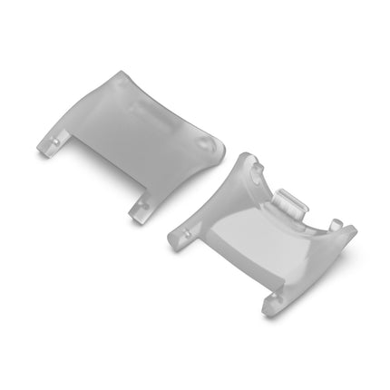 For Xiaomi Mi Band 8 1 Pair PC Plastic Watch Band Connector(Transparent White)-garmade.com