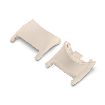 For Xiaomi Mi Band 8 1 Pair PC Plastic Watch Band Connector(Ivory White)-garmade.com