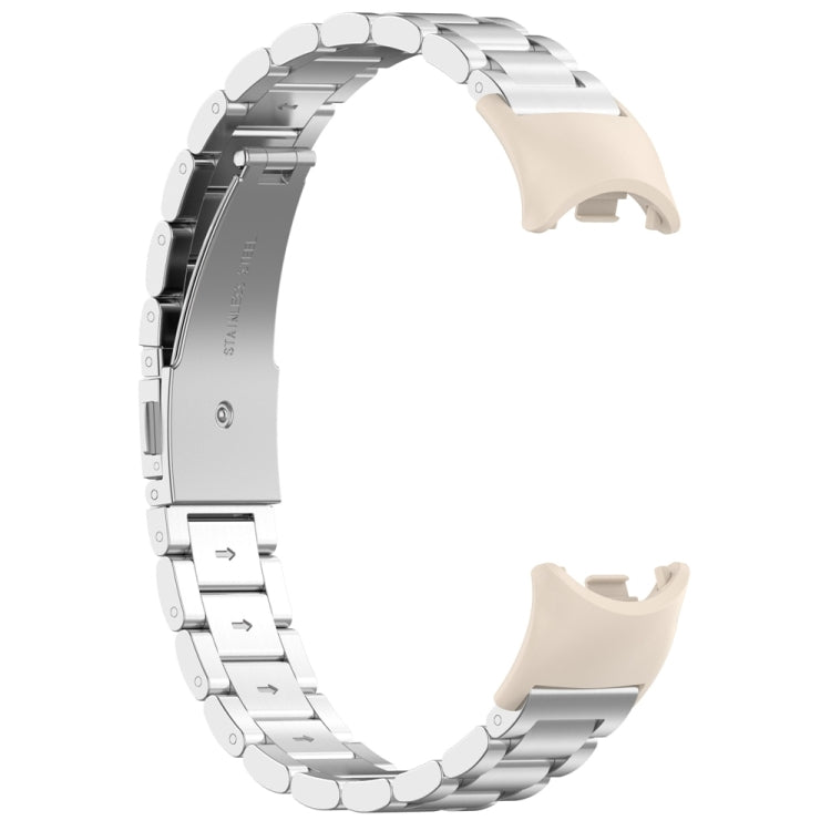 For Xiaomi Mi Band 8 1 Pair PC Plastic Watch Band Connector(Ivory White)-garmade.com