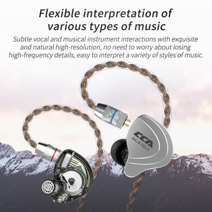 CCA CCA-C10 3.5mm Gold Plated Plug Ten Unit Hybrid Wire-controlled In-ear Earphone, Type:without Mic(Streamer Purple)-garmade.com