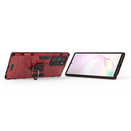For Samsung Galaxy Note20 Ultra PC + TPU Anti-fall Protective Case with Ring Holder(Red)-garmade.com