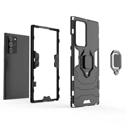 For Samsung Galaxy Note20 Ultra PC + TPU Anti-fall Protective Case with Ring Holder(Black)-garmade.com