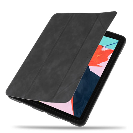 For iPad Pro 11 (2020) DG.MING See Series Horizontal Flip Leather Tablet Case ，with Holder & Pen Tray(Black)-garmade.com
