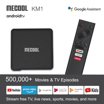 MECOOL KM1 4K Ultra HD Smart Android 9.0 Amlogic S905X3 TV Box with Remote Controller, 4GB+64GB, Support Dual Band WiFi 2T2R/HDMI/TF Card/LAN, UK Plug-garmade.com