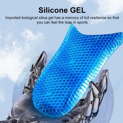 Men Shock Absorbing Sweat Absorbing Breathable Sports Insoles, Size:35-36-garmade.com