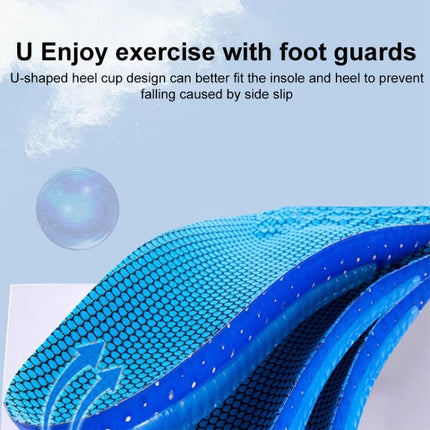 Men Shock Absorbing Sweat Absorbing Breathable Sports Insoles, Size:35-36-garmade.com