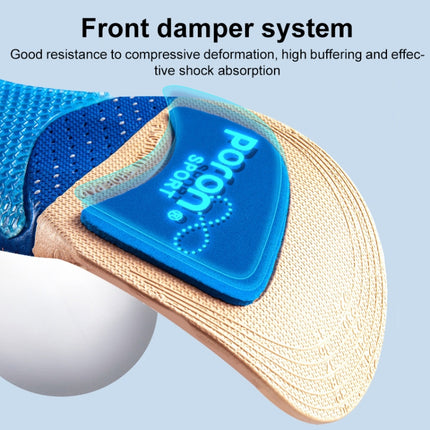 Men Shock Absorbing Sweat Absorbing Breathable Sports Insoles, Size:39-40-garmade.com