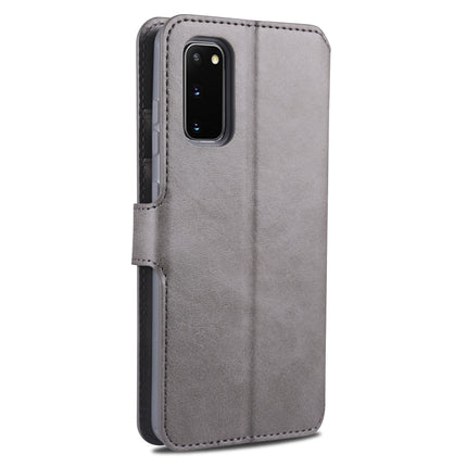 For Samsung Galaxy S20 AZNS Calf Texture Horizontal Flip Leather Case, with Holder & Card Slots & Wallet & Photo Frame(Grey)-garmade.com