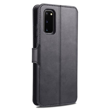 For Samsung Galaxy S20 AZNS Calf Texture Horizontal Flip Leather Case, with Holder & Card Slots & Wallet & Photo Frame(Black)-garmade.com