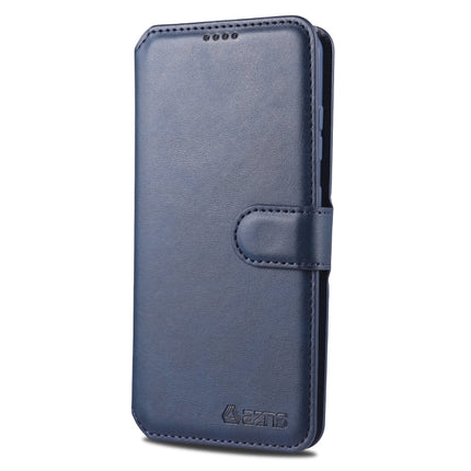 For Samsung Galaxy S20 AZNS Calf Texture Horizontal Flip Leather Case, with Holder & Card Slots & Wallet & Photo Frame(Blue)-garmade.com