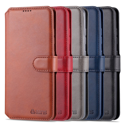 For Samsung Galaxy S20 AZNS Calf Texture Horizontal Flip Leather Case, with Holder & Card Slots & Wallet & Photo Frame(Red)-garmade.com