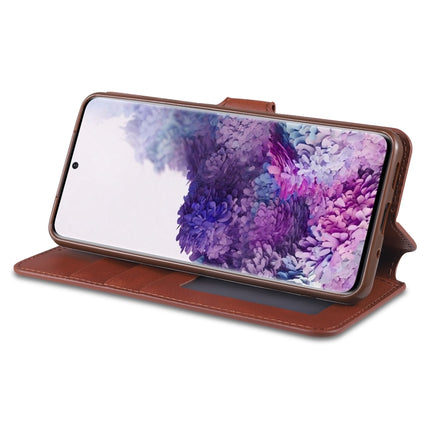 For Samsung Galaxy S20 Plus AZNS Calf Texture Horizontal Flip Leather Case, with Holder & Card Slots & Wallet & Photo Frame(Brown)-garmade.com