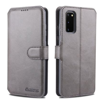 For Samsung Galaxy S20 Plus AZNS Calf Texture Horizontal Flip Leather Case, with Holder & Card Slots & Wallet & Photo Frame(Grey)-garmade.com
